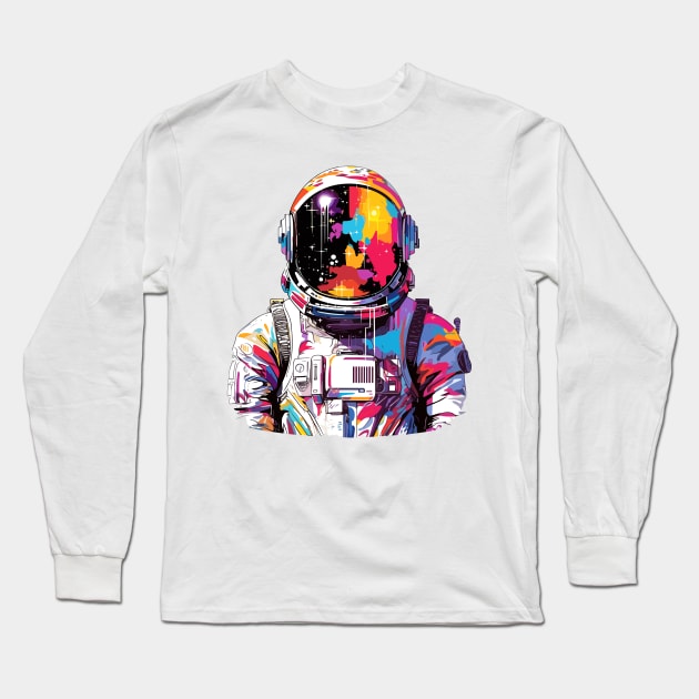 Astronaut Spaceman World Adventure Discovery Long Sleeve T-Shirt by Cubebox